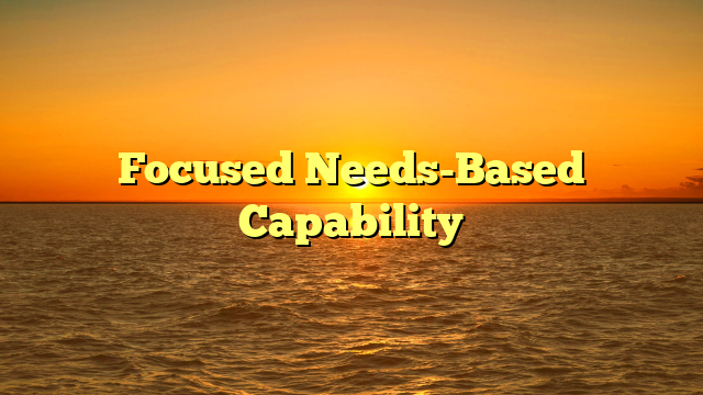 Focused Needs-Based Capability