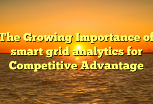 The Growing Importance of smart grid analytics for Competitive Advantage