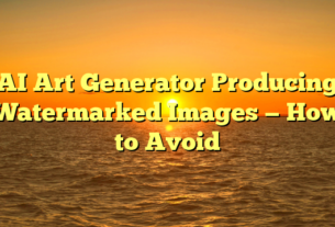 AI Art Generator Producing Watermarked Images — How to Avoid